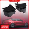 For 2024 Tesla Model 3 Highland Rear Trunk Left Side Storage Box with Cover Tail Boot Organizer Partition Decoration Accessories