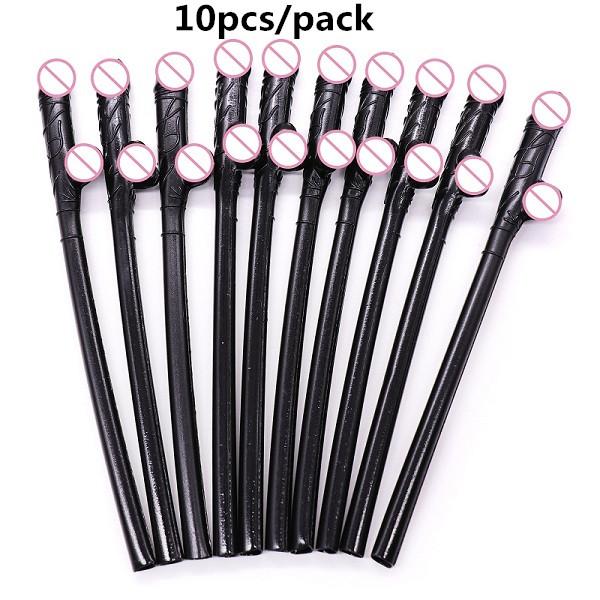 10Pcs Cuticolor Penis Straws Bride Shower Sexy Hen Night Willy Drinking Penis for Bar Bachelorette Party Novelty Nude Straw