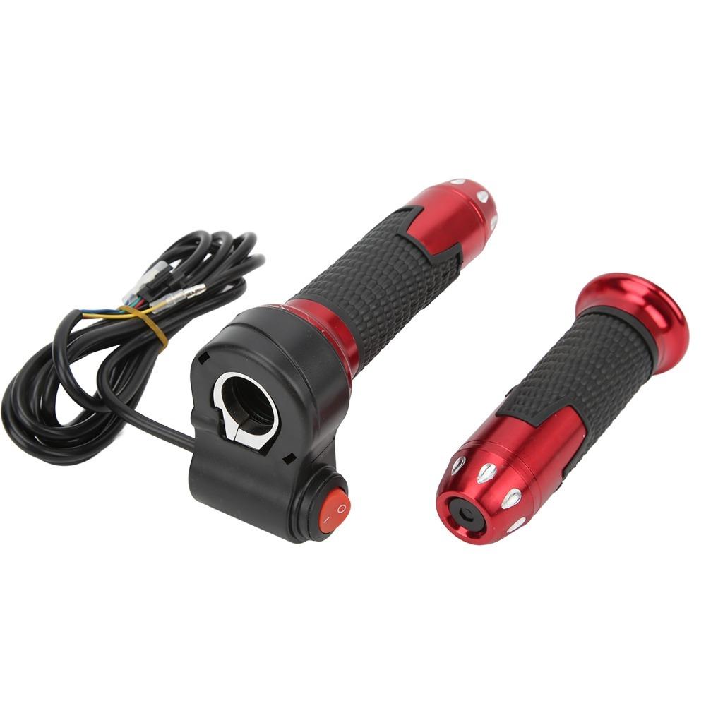 

Cable 1.8m Electric Bike Throttle with Button Throttle Grip Handlebar Bicycle Accessories червоний