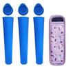 Silicone Ice Pop Molds With Lids Reusable Freeze Pop Mold Food Grade Hand-Held Diy Ice Cream Molds Kitchen Tool Accessory