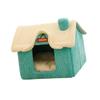 Foldable Pet House Semi Enclosed Cat House Winter Warmer Pet Bed House for Small Dogs Cats Puppy Kitten Shelter Cave
