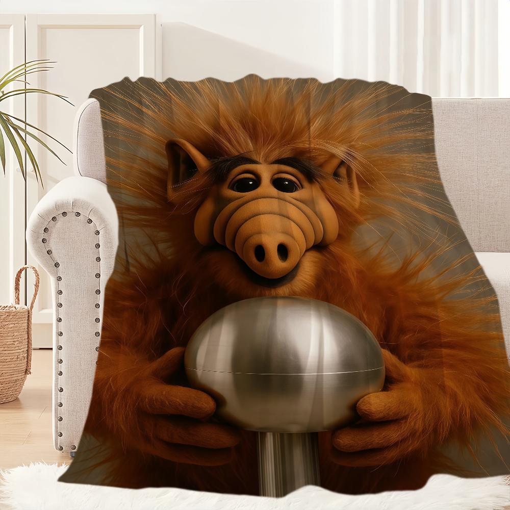

TV Series Alf Cool Funny Blanket Blanket for Couch Sofa Travel Home Picni Flannel Blanket birthday gift Warm Comfortable 50x60in