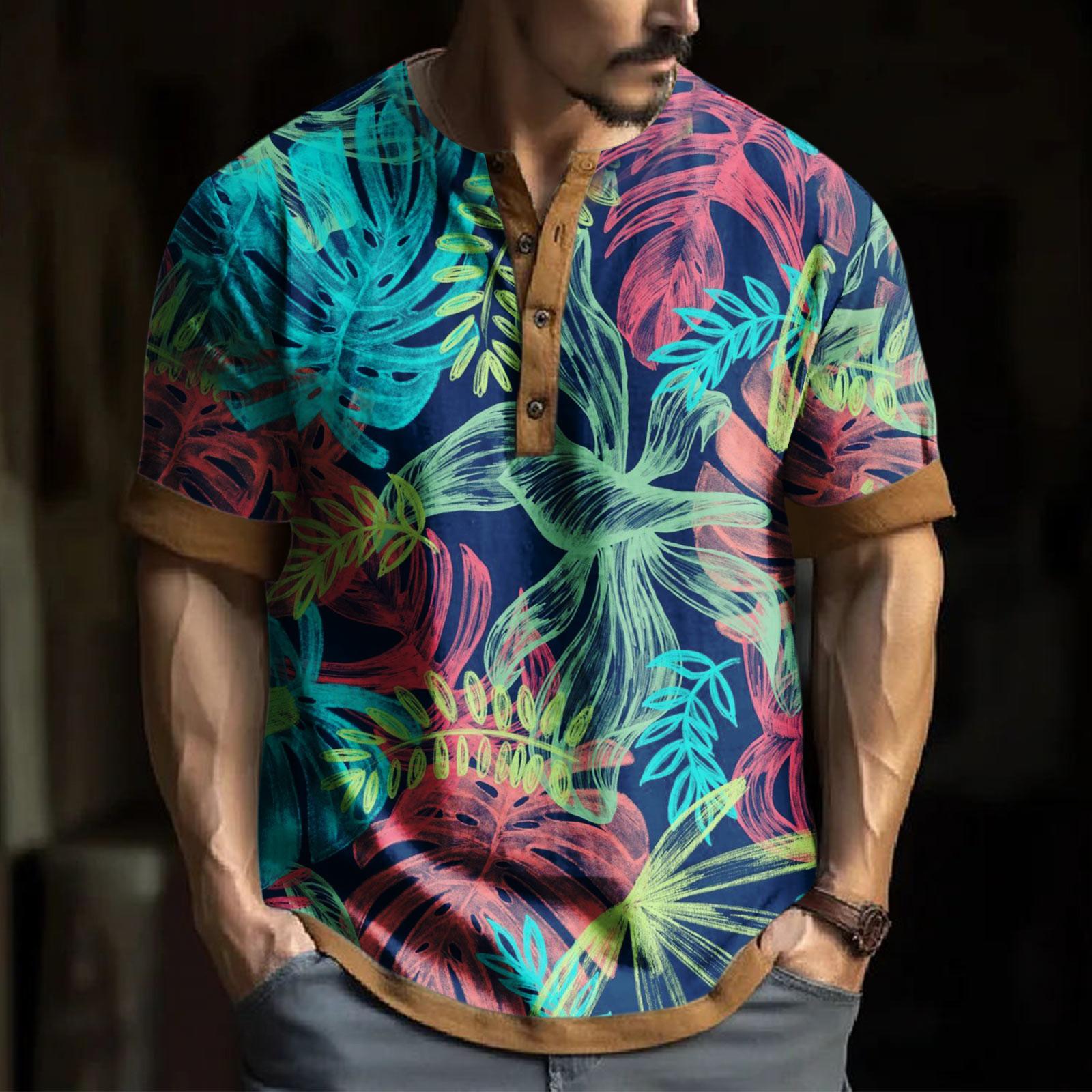 Мужская модная футболка с коротким рукавом и вышивкой с коротким рукавом и принтом на весну и лето XXXL циан