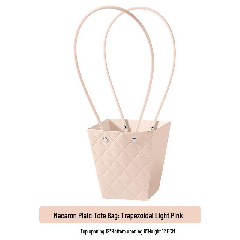 Macaron Flower Arrangement Tote - DIY Waterproof Paper Bag for Bouquets and Gift Packaging