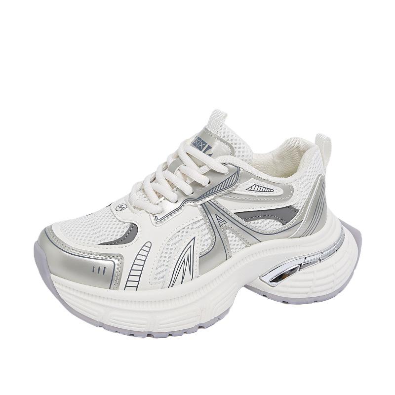 

New female spring students thick-soled heightening sports running shoes casual shoes 40 бежевый