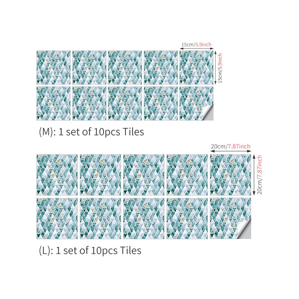 The Same Wall Sticker 3D Imitation Epoxy Mosaic Wallpaper Self-Adhesive Kitchen Bathroom Waterproof And Anti-Fouling Wall Decoration