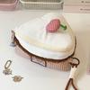 Multi-functional Cherry Makeup Bag Large-capacity Flip Design Cosmetic Pouch Triangular Cake Camera Bag Travel