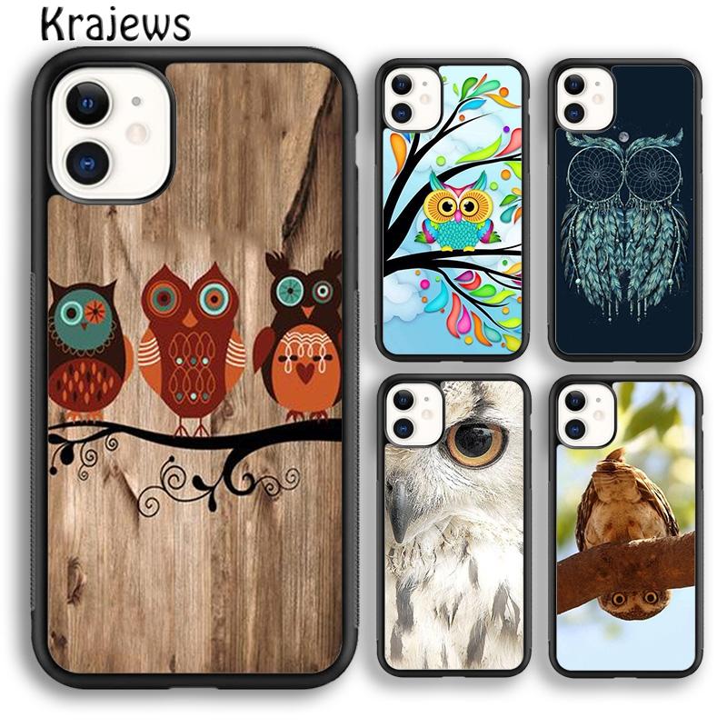 

Мягкий чехол для телефона Krajews с разноцветными совами для iPhone 14 5 6s 7 8 plus X XR XS 11 12 13 pro max Samsung Galaxy S21 S22 ultra iPhone 6plus