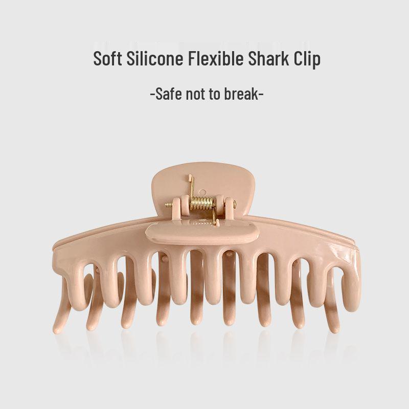 High-End Soft Silicone Shark Hair Clip for Women - No-Slip, Gentle On Hair, Perfect for Updos