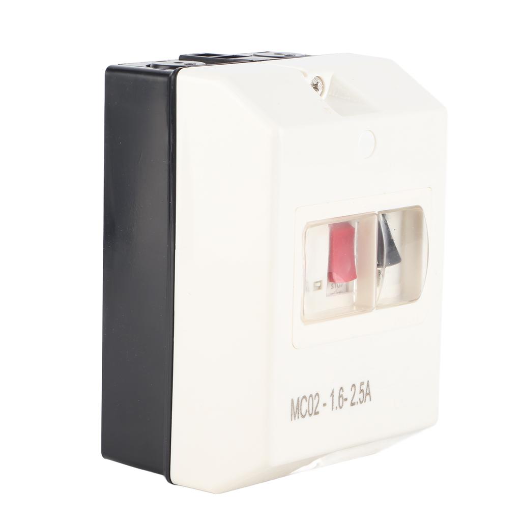 Motor Protection Switch Circuit Breaker MC02?1.6?2.5A 5060Hz ABS Waterproof 220V380V
