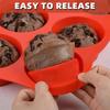 6 Tassen Silikon-Muffinblech Jumbo-Muffinblech Riesen-Muffinblech/-Förmchen Tiefe Popover-Form Große Muffin-Formen Backen Käsekuchen-Häppchen