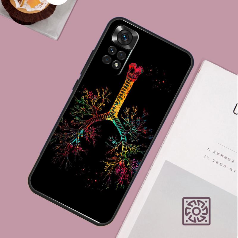 Human Heart Brain Lungs Phone Case For Xiaomi Redmi Note 13 12 12S 12C 13C 10 10C 9 9C 10S 11S 11 Pro Soft Cover