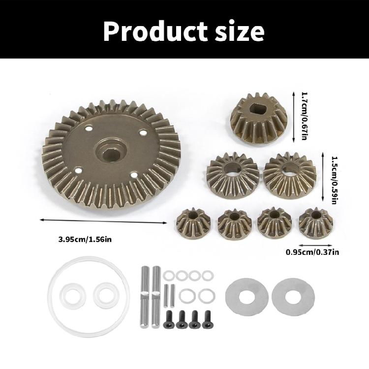 Remote Control Car Transmission Differential Gear 39T Remote Control Model Vehicle Part for XV02 TT02 MB01 BT01 XM01