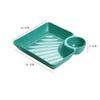 Large Dumpling Plate with Vinegar Space Square Shape Snack Cookie Platter Food Tray Dish Tableware Kitchen Gadgets Plates