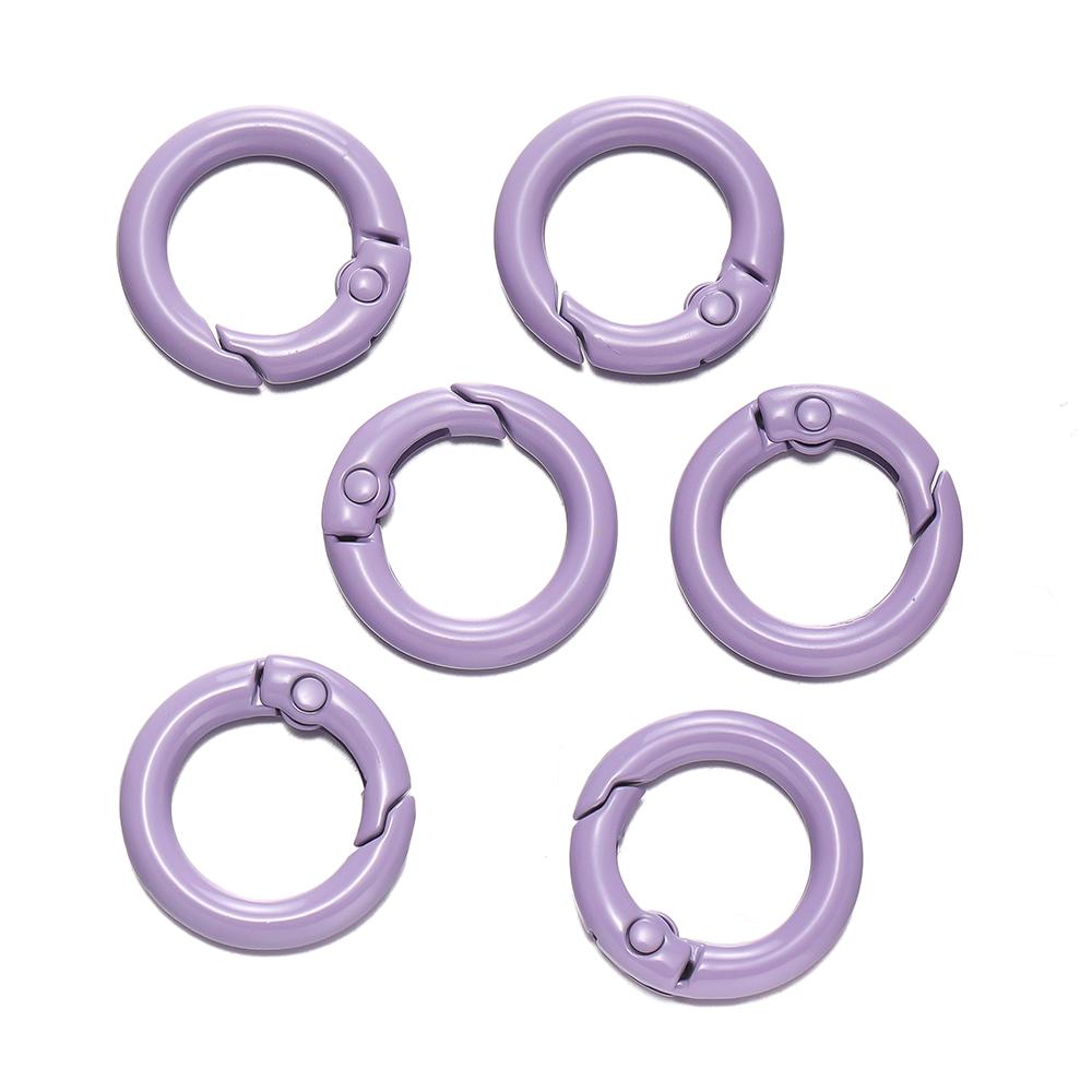 5Pcs Colorful O Ring Spring Clasp Openable Round Carabiner Keychain Clips Hook Dog Chain DIY Jewelry Buckle Connector