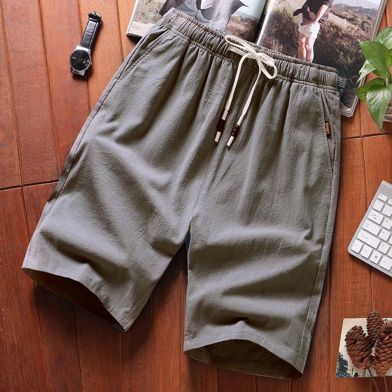 

Мужские 5-минутные шорты из чистого хлопка свободного кроя - средней длины для спорта и пляжа 5XL серый