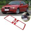 Red Carbon Fiber Dashboard Side Air Vent Outlet Trim For BMW 3 Series E46 98-05