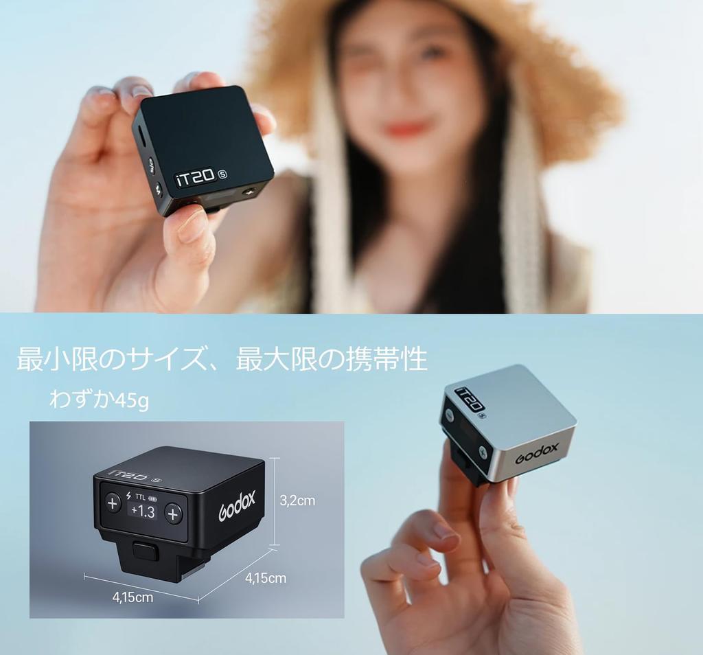 Godox iT20S Flash for Compact yet 700 Full Recycle TTL Auto and M Manual Lightweight Design at Just Black Japanese Instruction On-Camera Sony,