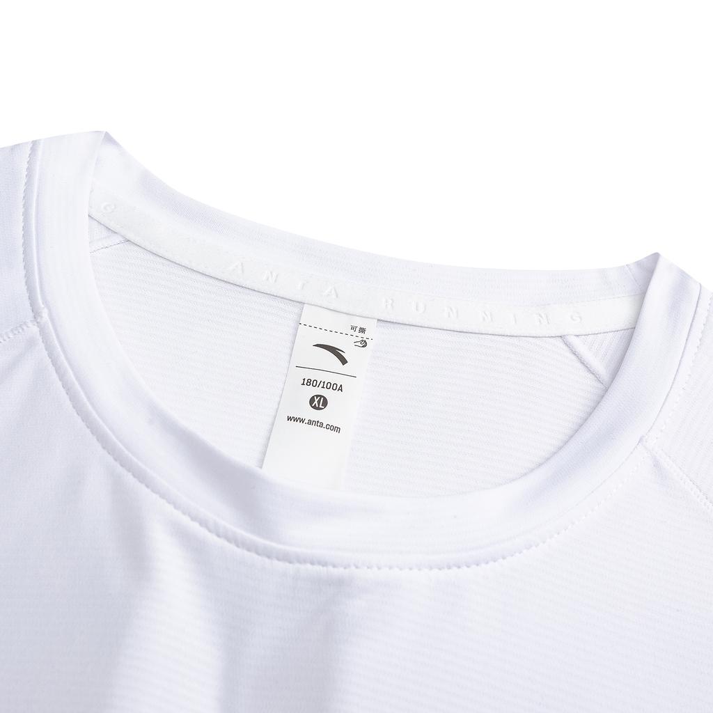 Anta Mens Short Sleeve Knitted T-Shirt Summer 2026 Men tops Pure-White 952625115-1