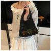Hollow Knitted Handbag Summer New Solid Color Niche Design Fashionable Versatile Women's Bag