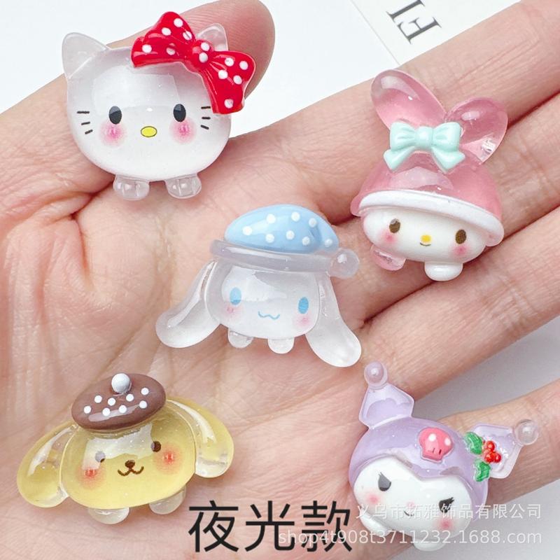 

5 Pcs New Cartoon Transparent Animal Head Series Resin Scrapbook Diy Jewelry Party Children Gift Hairpin Accessories A30