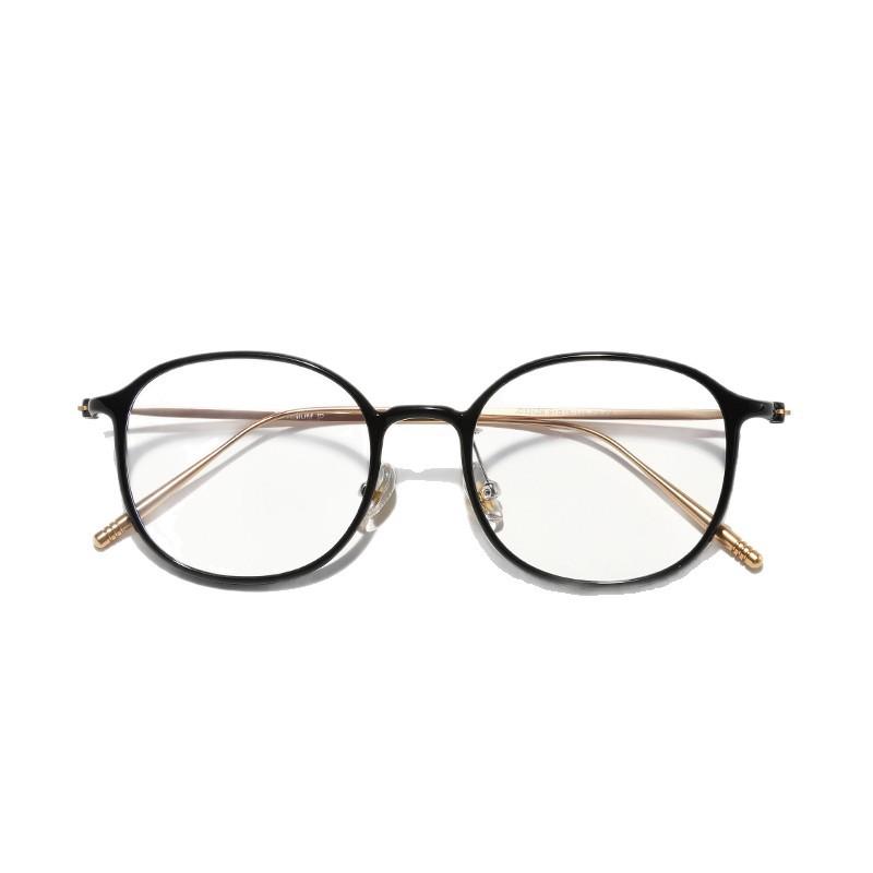 Ultra-light semi-titanium glasses for myopia, fashionable blue light blocking trendy eyeglass frames, new Korean style for men and women