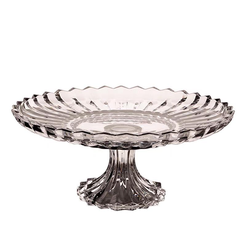 Flavinmci High-Footed Crystal Glass Fruit Plate