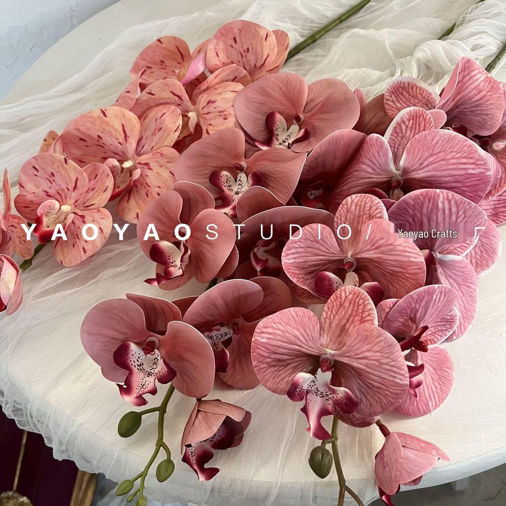 3D Printed Phalaenopsis Orchid, 9-Head Nordic Wedding & Dining Decoration, Floral Art Film Prop
