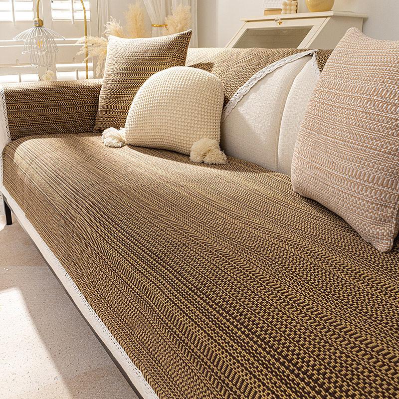 Sofakissen aus Baumwolle und Leinen, vier Jahreszeiten, allgemein, skandinavisch, modern, schlicht, alte Sackleinen, rutschfestes Kissen, Stoff, Sofabezug, Bezugsstoff