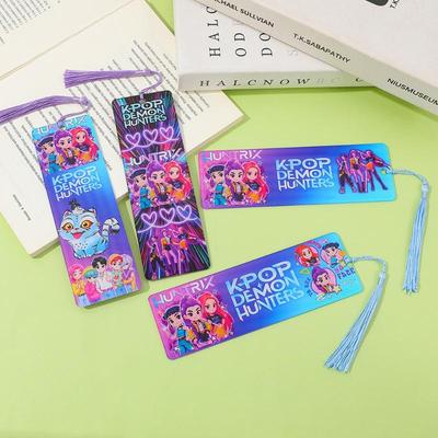 Kpop Demon Hunters Cartoon Acrylic Bookmarks Anime Cute Stationery School Supplies Page Markers For Kpop Fans & Book Lovers