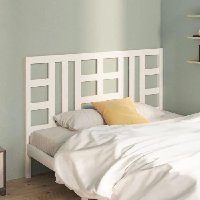 VidaXL Headboard White 126x4x100 Cm Solid Pine Wood 817831