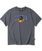 TRIPSHION Yellow Ball Picnic Graphic T-Shirt - Gray