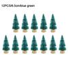 12pcs Mini Christmas Tree Pine Tree DIY Christmas Decorations For Home Table Navidad Xmas Ornaments New Year Decor Kids Gift