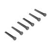 6PCS Guitar Bridge Pin Copper Acoustic Guitar Bridge Pins Peg Replacement for Repairing Black