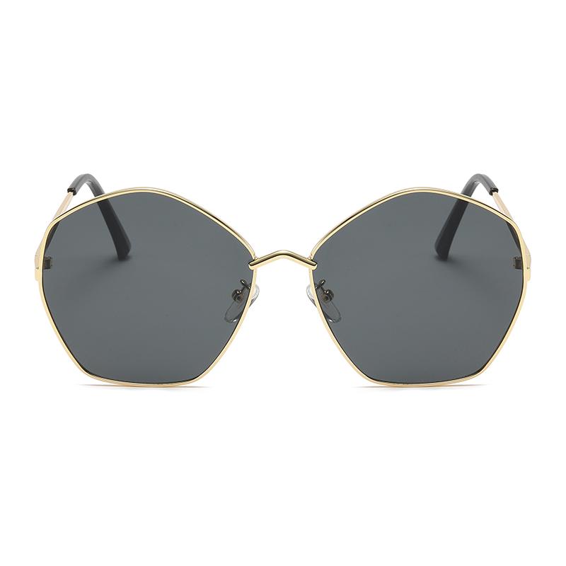Fashion New Polygonal Irregular Sunglasses Retro Metal Sun Glasses Minimalist Design Sun Protection Eyeglasses Female