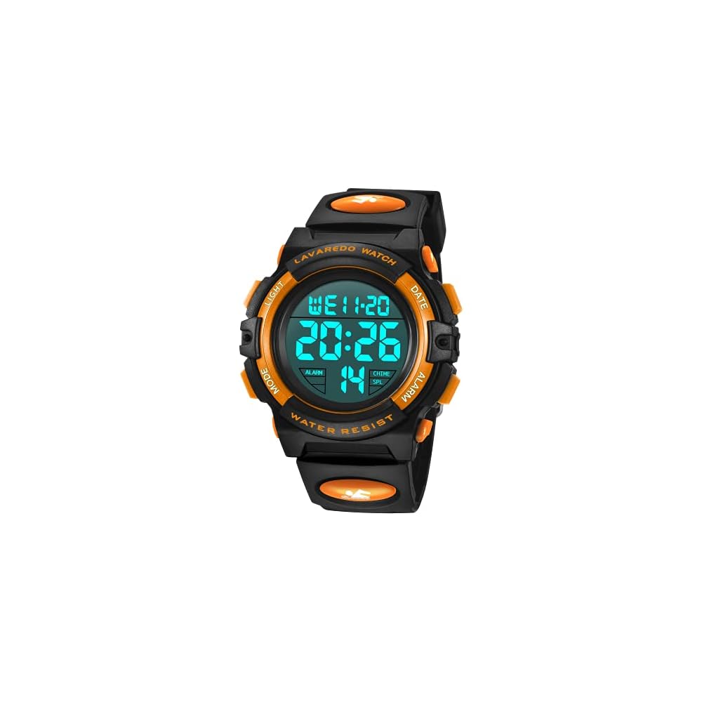 Kids Digital Waterproof Sports Watch 50M Multi-Function LED Display Stopwatch Date Alarm for Boys and Girls