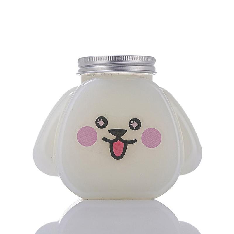 1Pc 350Ml Cute Dog Pet Bottle Clear Milk Tea Bottle Water Bottle Portable Coffee Juice Cold Drinking Cup Drink Bottle