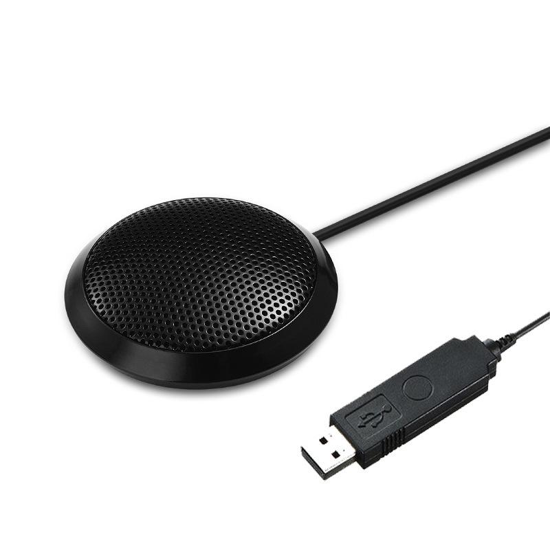

Конференц-микрофон USB/3,5 мм Plug&Play 360-градусный всенаправленный настольный компьютерный микрофон для компьютера, настольного ПК, ноутбука USB type