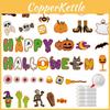 Halloween Event Blackboard Stickers Set With Paper Card Labels Party Props Decor