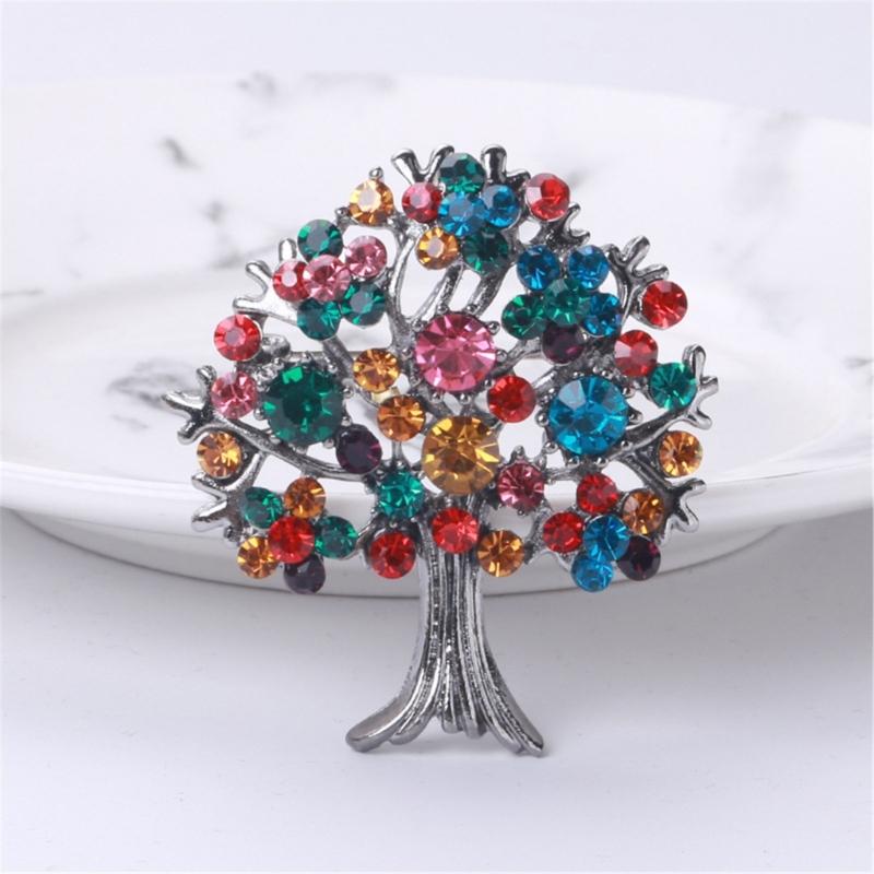 Elegant tree Brooch Pin Distinctive tree Clothing Lapel Pin Essential Fashion Brooch Accessory