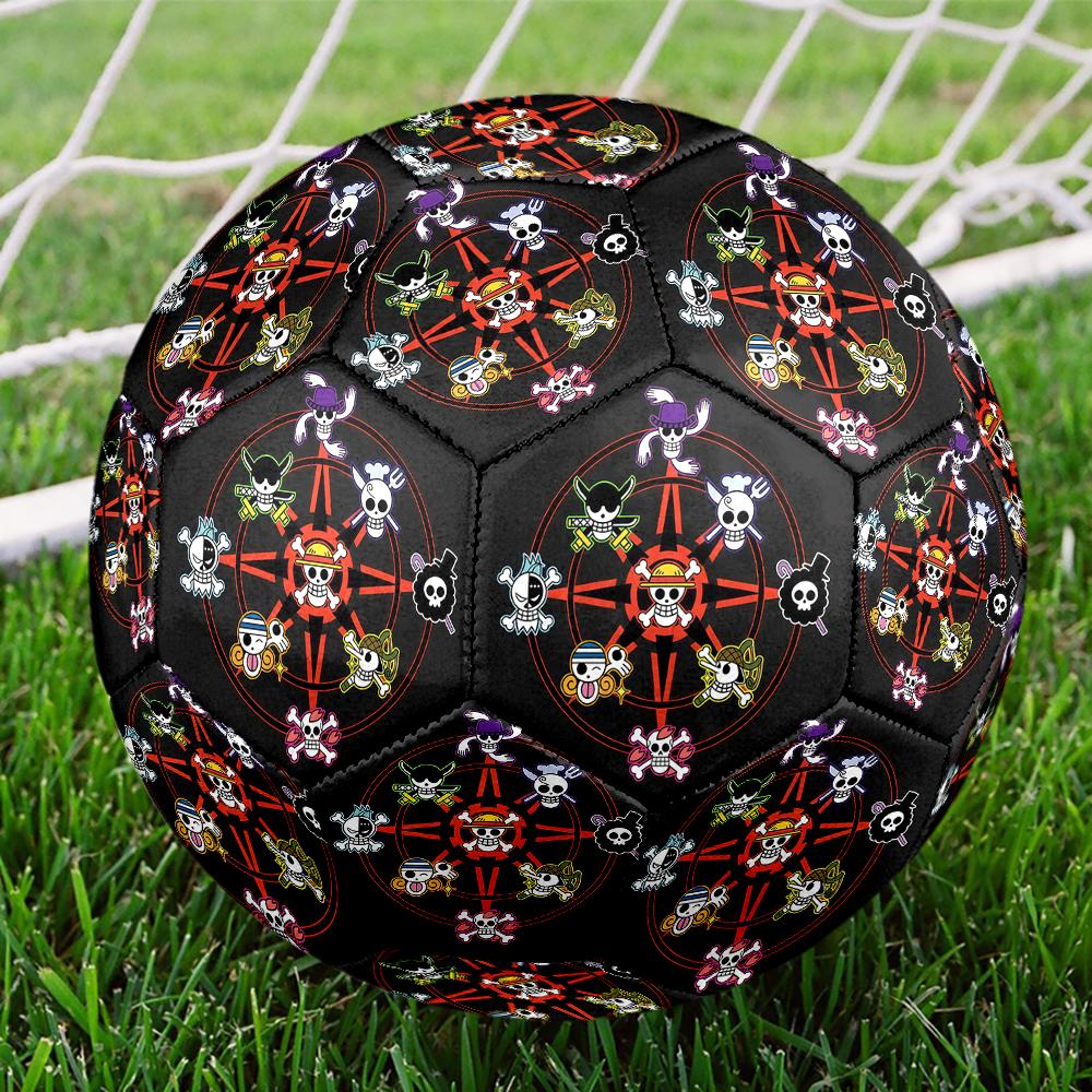 1pc One Piece Logo Football Soccer Ball Size 5 Indoor Soccer Ball Fashion Colorful Backyard Game -Great For Sports Fans Gift HE75