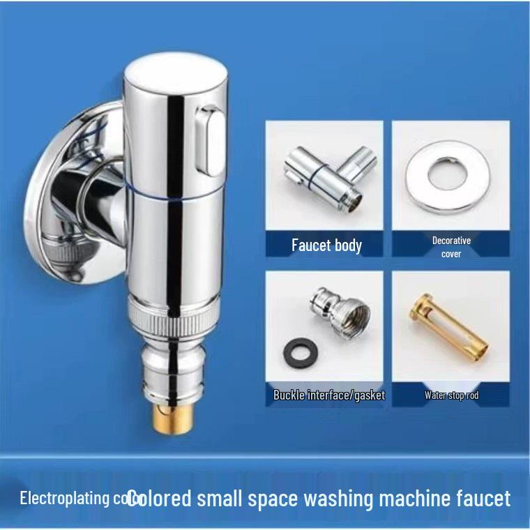 

Dual Control Large Flow Angle Valve: 2-Outlet Washing Machine & Toilet Faucet