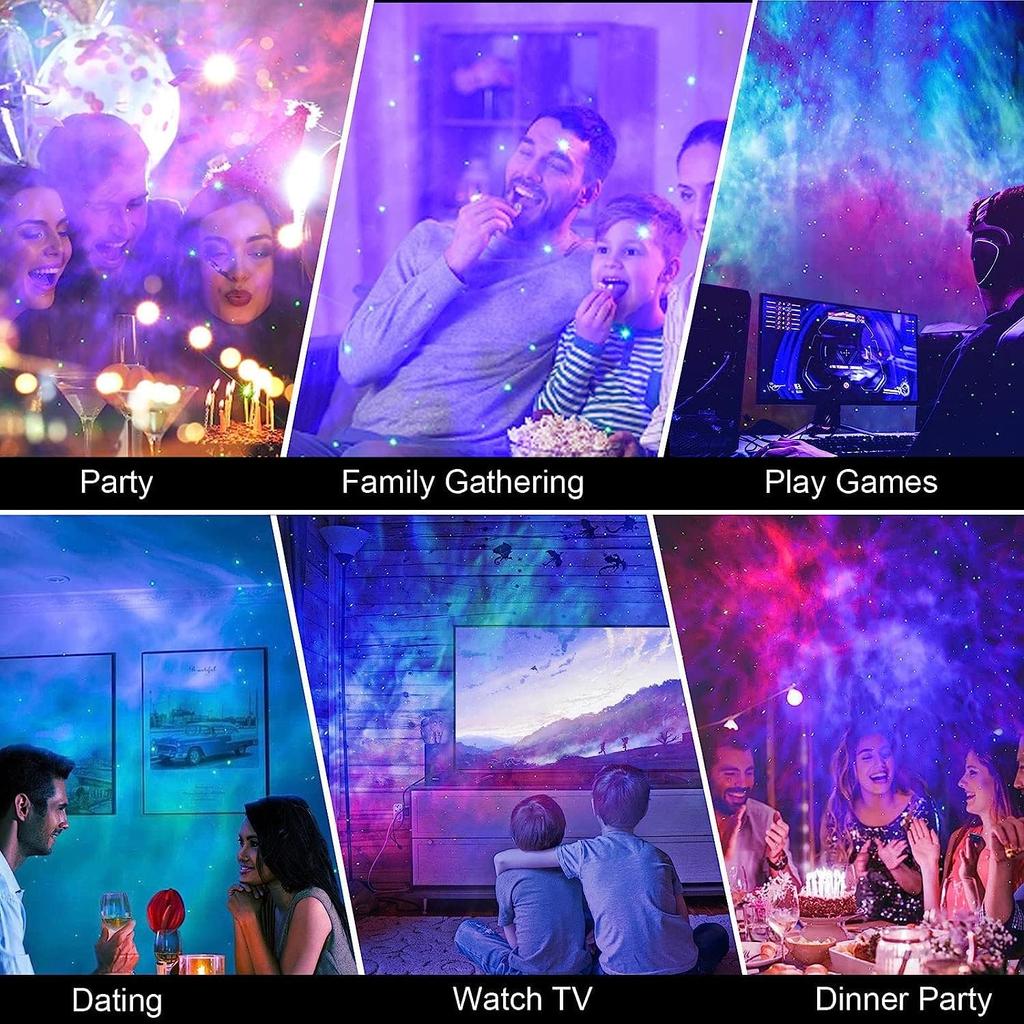 Sternprojektor, Galaxy-Projektor für Schlafzimmer, intelligente APP- und Sprachsteuerungs-Galaxy-Lampe, kompatibel mit Alexa und Google Home
