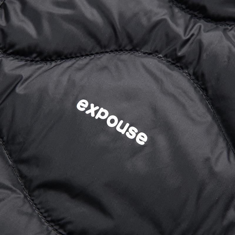 Men's Lightweight V-Neck Down Jacket - Warm, Simple, Thin, Portable, Winter White Duck Down