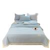 Sommer-Bettdeckenset, Heimtextilien, Sojafaser, dünne Steppdecke, Bettlaken, Kissenbezug, 4-teiliges Bettwäscheset, Queen-Size-Sommerdecke, waschbar