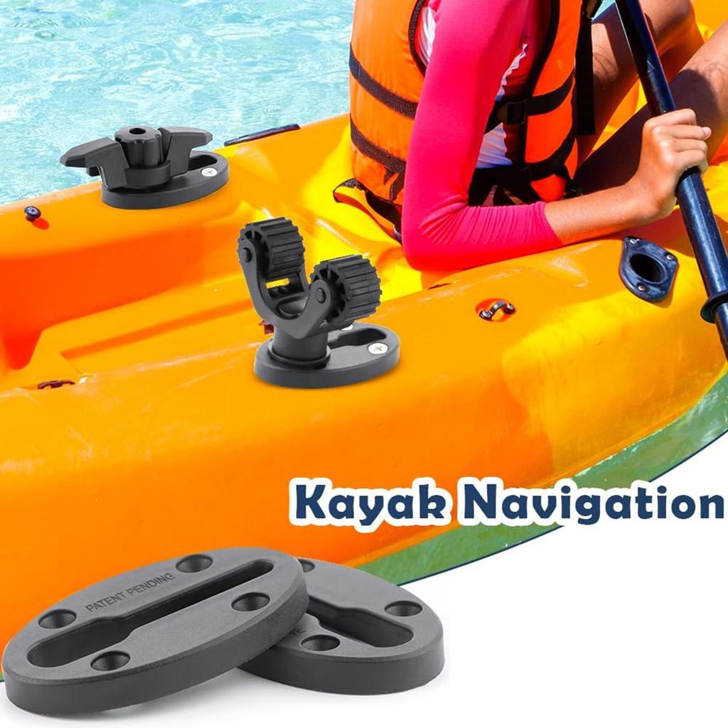 2set Kayak Slide Track Rails Bracket Kayak Accessories Mount Track Fishing Rod Holder Mounting Base Rack Easy To Use