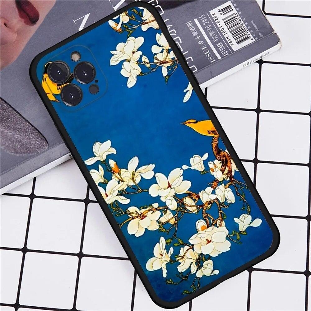 Blumenvogel Handyhülle für iPhone Samsung Galaxy Redmi Xiaomi Oppo OnePlus Note SA 7 8 9 10 11 12 13 14 20 21 22 23 53 54 Pro Max Plus Ultra TPU Soft