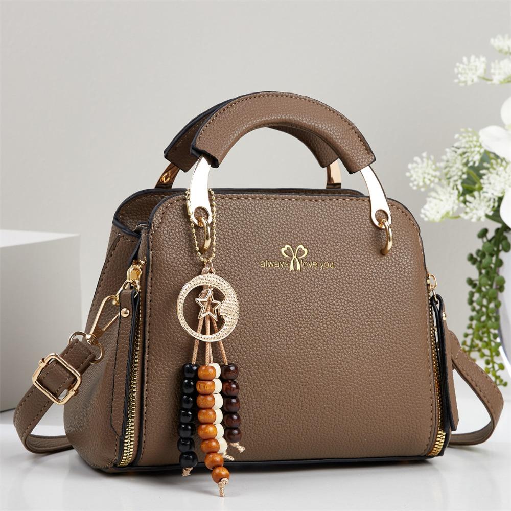 New PU Leather Handbags Structured High-end Ladies Handbag Multi-Compartment Vintage Tote Bag Gift