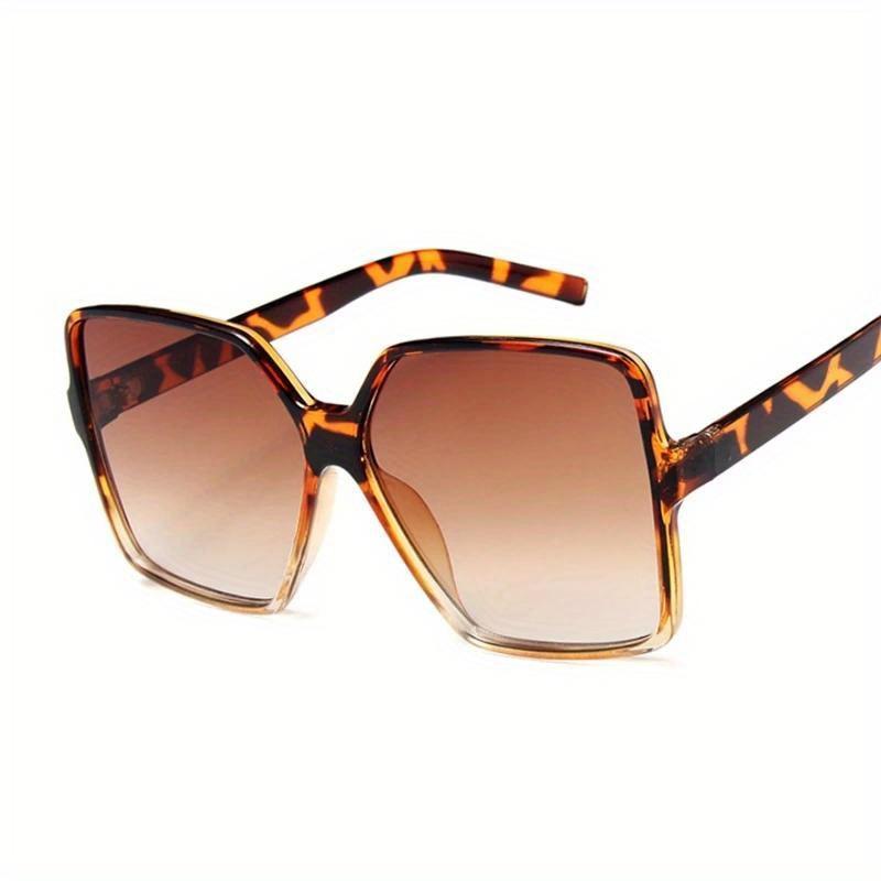 Gafas de sol cuadradas negras de gran tamaño para mujer, gafas de sol coloridas con montura grande, gafas de espejo para mujer, gafas unisex con degradado, gafas de sol estilo hip hop
