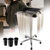 1 Piece Hair Salon Tray Cart Mobile Storage Trolley Adjustable Height Metal Removable Tool Holder